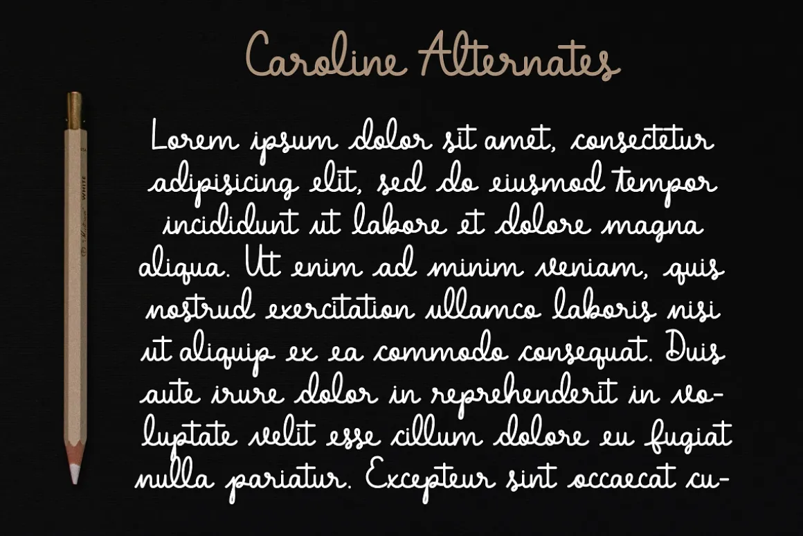 Caroline - monoline script font