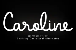 Caroline - monoline script font