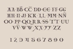 Carolingian Majuscule medieval font