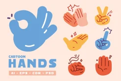 Cartoon Doodle Hand Gestures