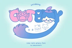 Cat Boy Retro Groovy Font