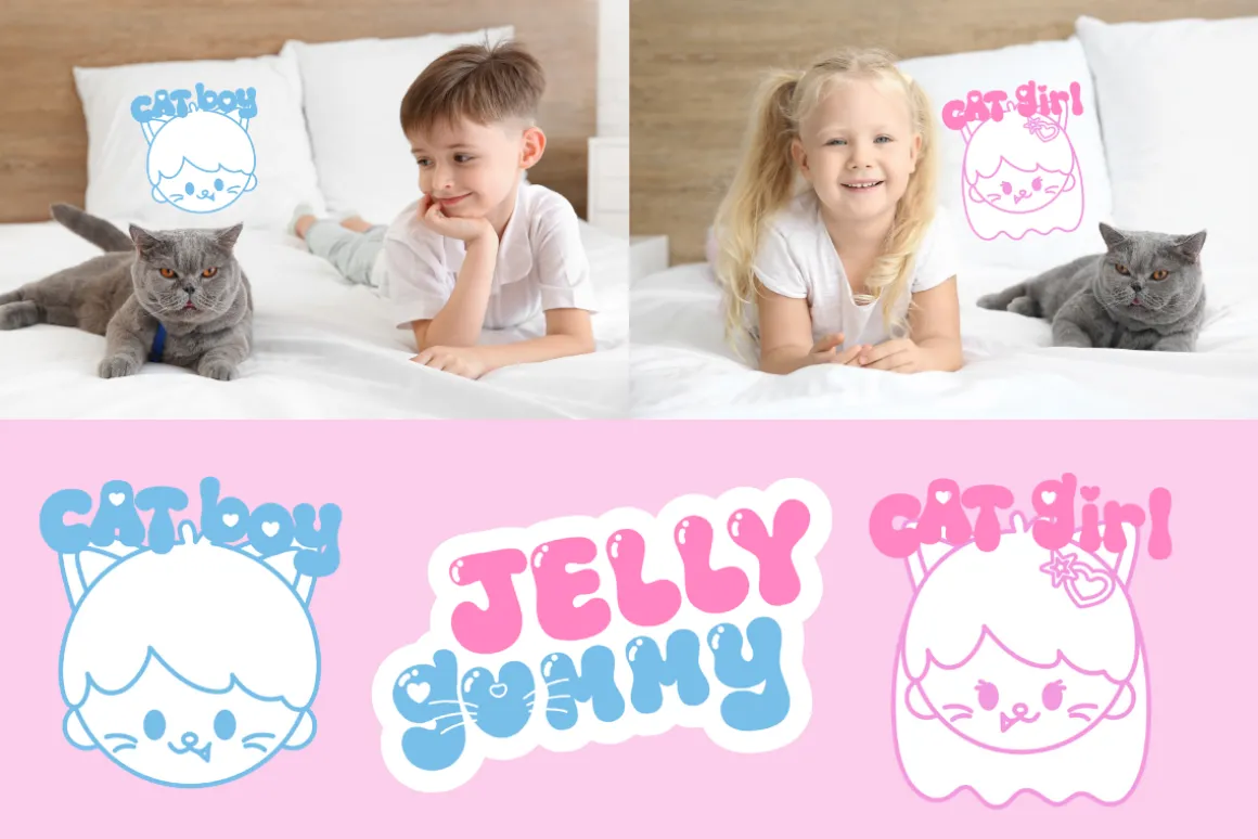 Cat Boy Retro Groovy Font