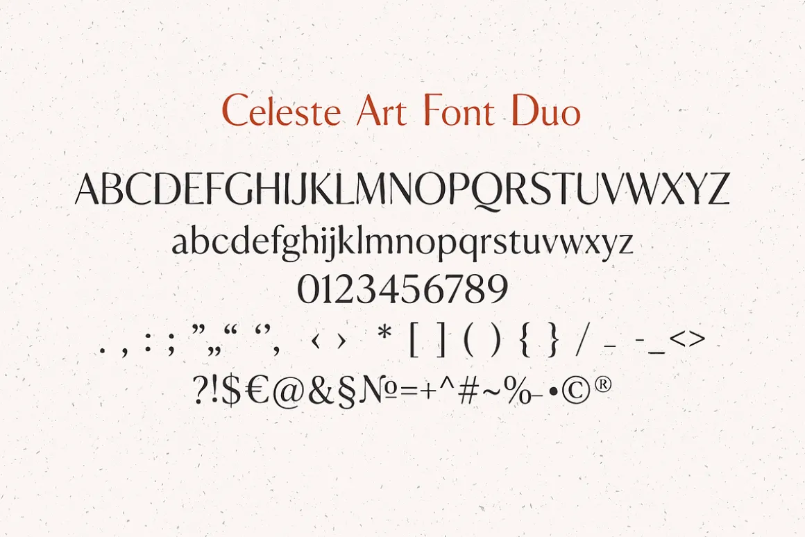 Celeste Art — Elegant Serif & Script