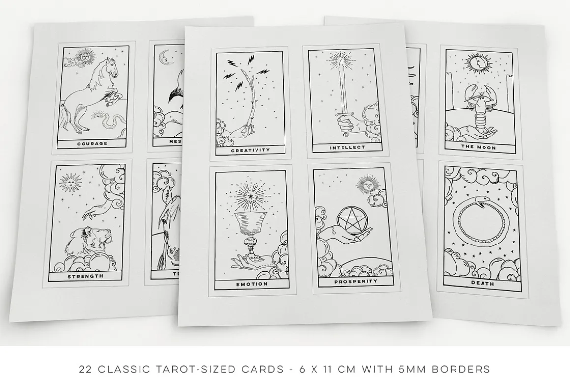 Celestial Oracle: Tarot Clipart SVGs