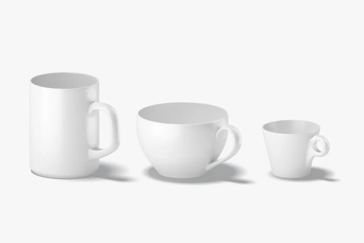 18 Ceramic Mugs 3D Model