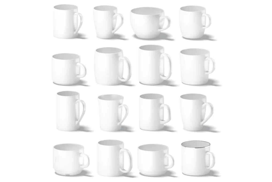 18 Ceramic Mugs 3D Model