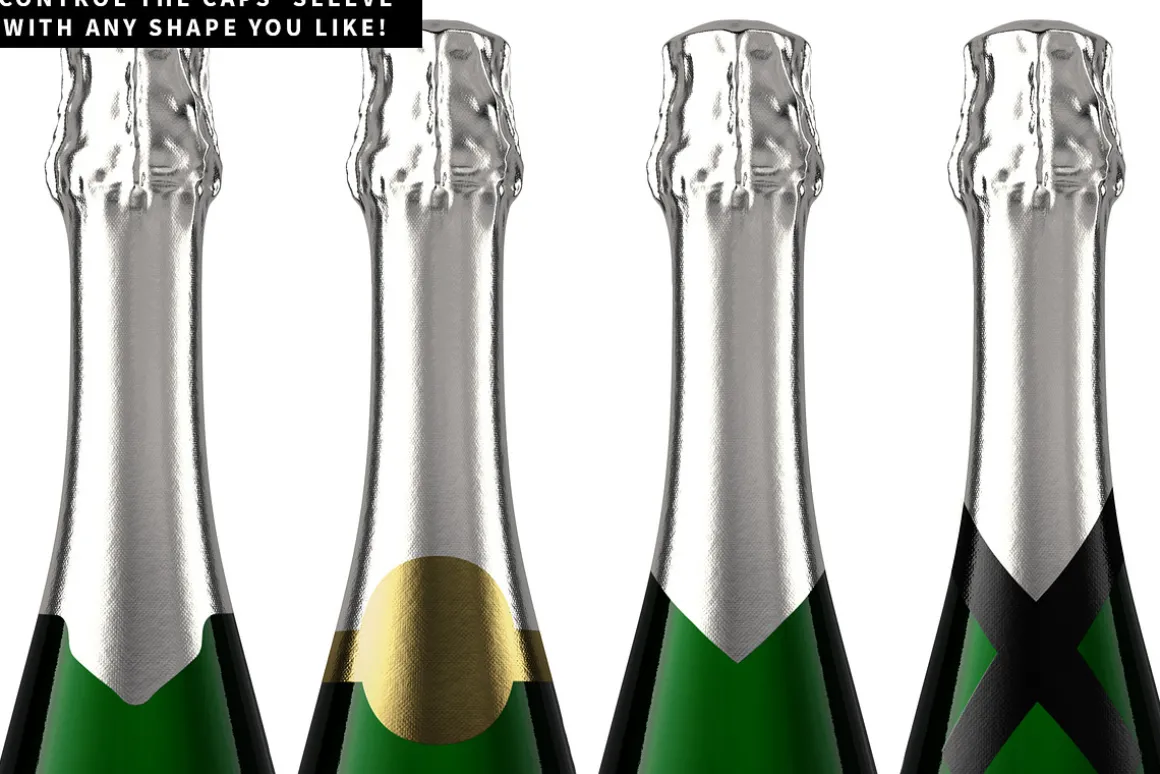 Champagne Bottle Mockup V2