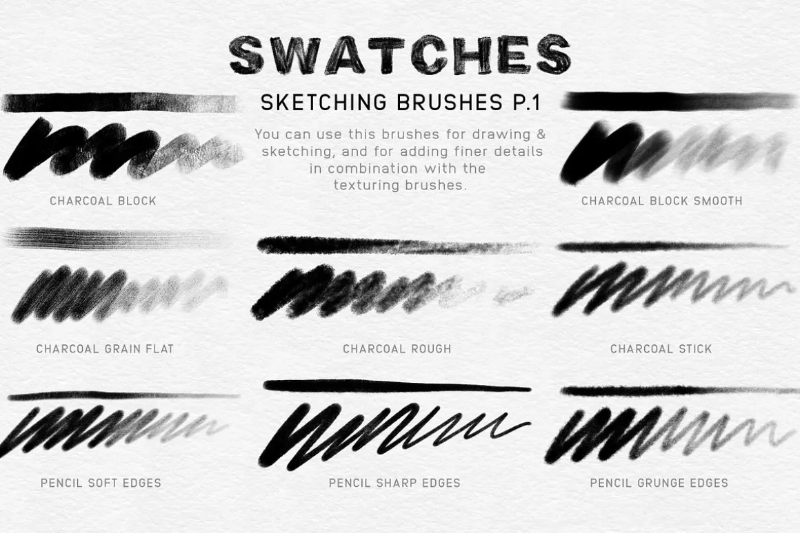 Charcoal Procreate Brushes