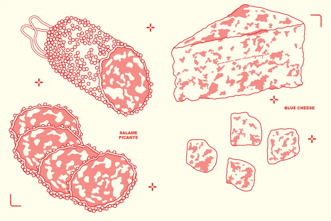 Charcuterie Vector Food Illustration