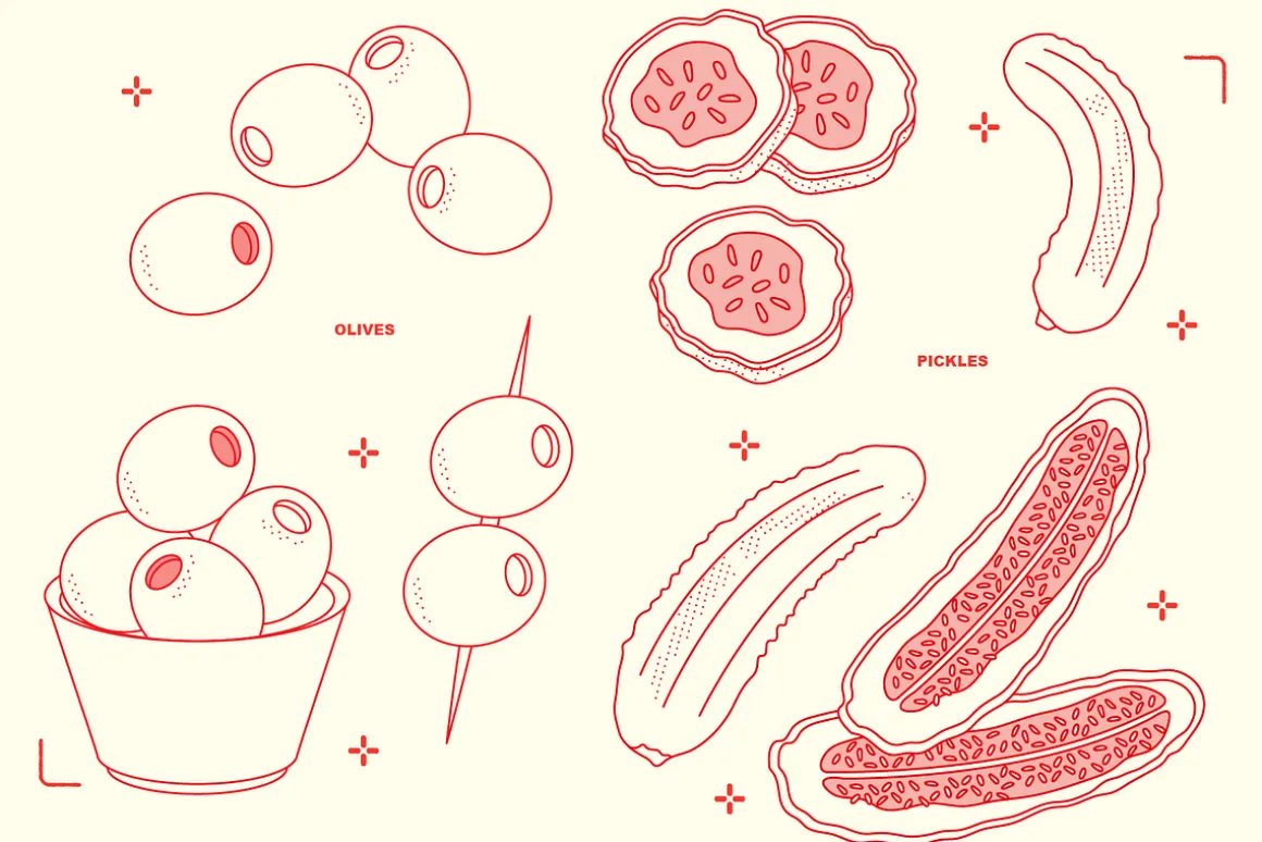 Charcuterie Vector Food Illustration