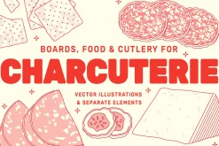 Charcuterie Vector Food Illustration