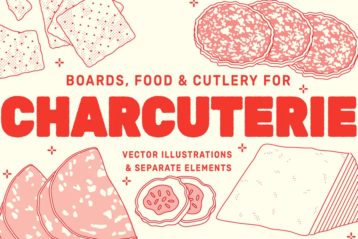 Charcuterie Vector Food Illustration