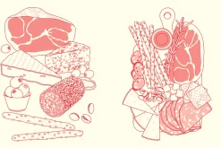 Charcuterie Vector Food Illustration