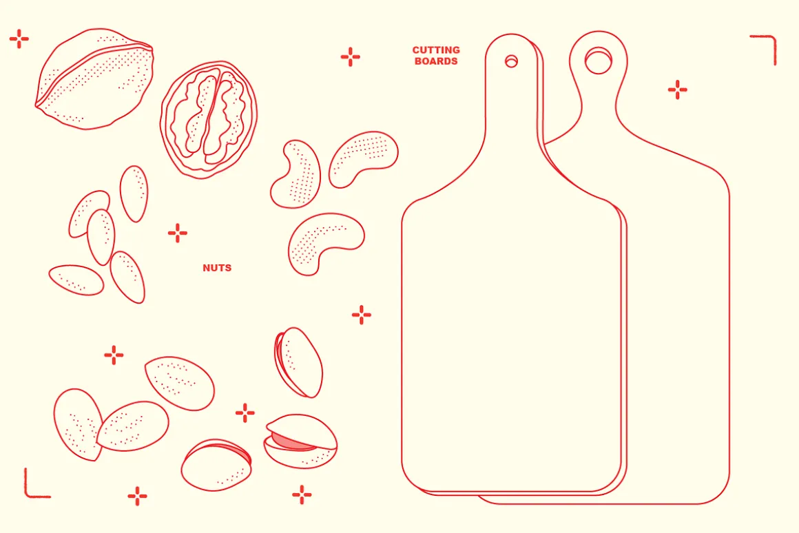 Charcuterie Vector Food Illustration