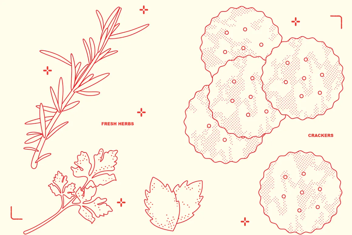Charcuterie Vector Food Illustration