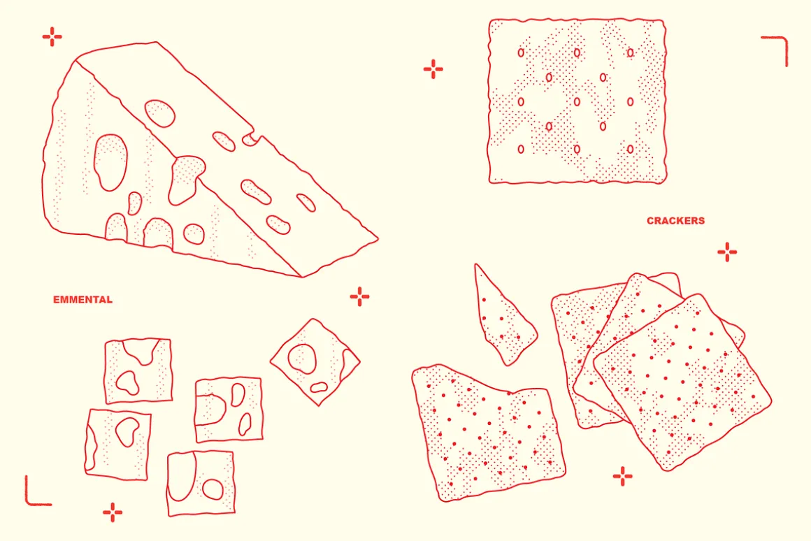 Charcuterie Vector Food Illustration