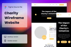 Charity Wireframe Website Vol. 09