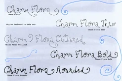 Charm Flora// Curly Font Set