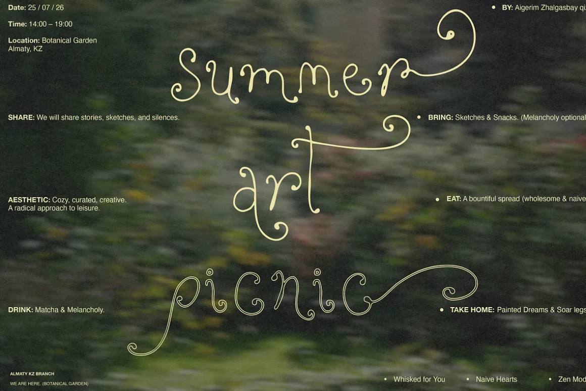Charm Flora// Curly Font Set