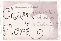 Charm Flora// Curly Font Set