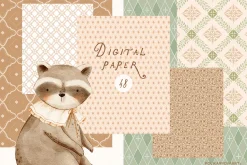 Charming meadow - woodland clipart