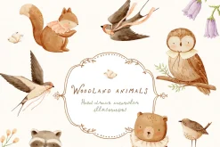 Charming meadow - woodland clipart