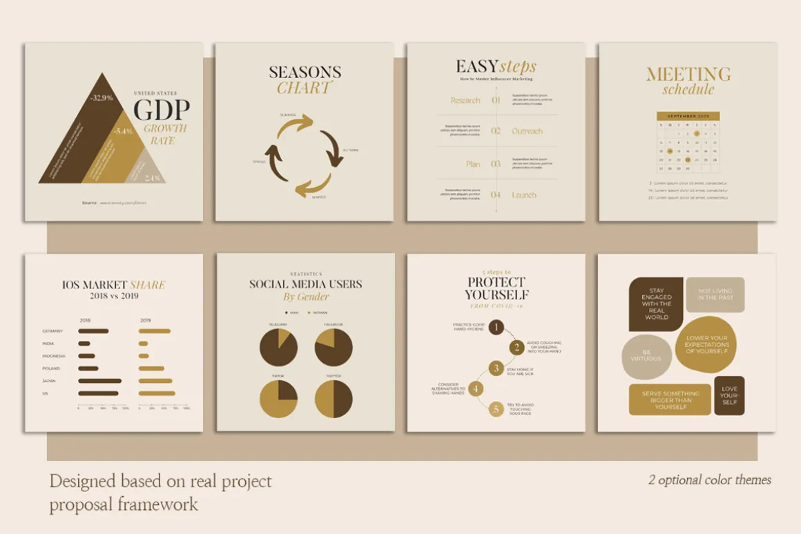 Chart & Graph Duo Palette CANVA PS