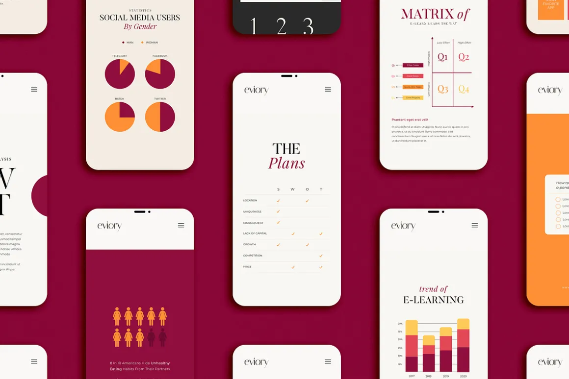 Chart & Graph Duo Palette CANVA PS