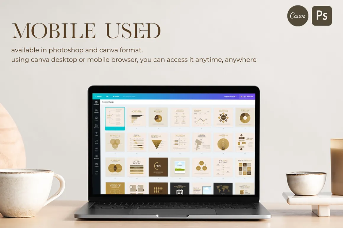 Chart & Graph Duo Palette CANVA PS