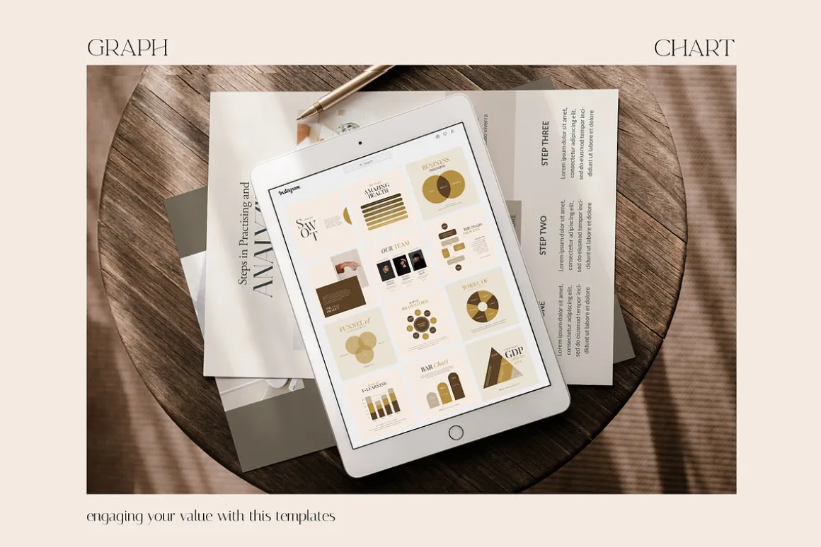 Chart & Graph Duo Palette CANVA PS