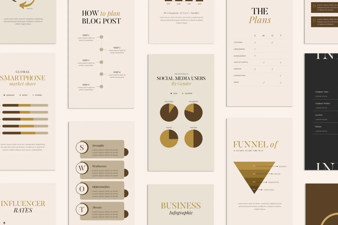 Chart & Graph Duo Palette CANVA PS