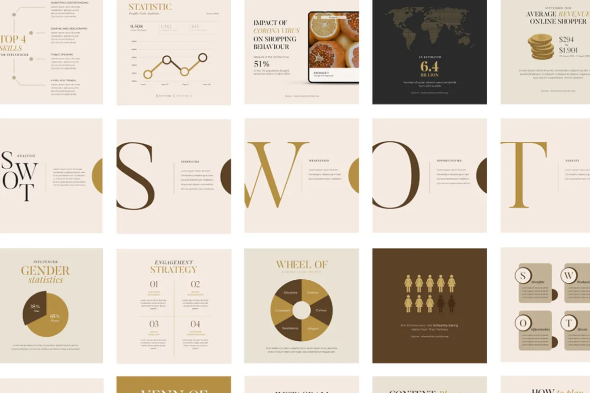 Chart & Graph Duo Palette CANVA PS