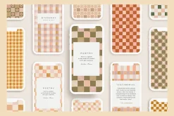 Checkered Painted Seamless Patterns