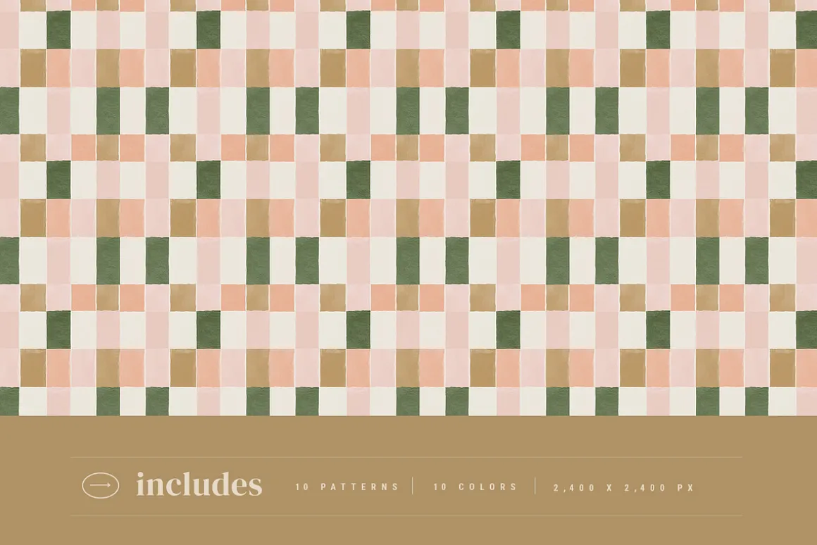 Checkered Painted Seamless Patterns