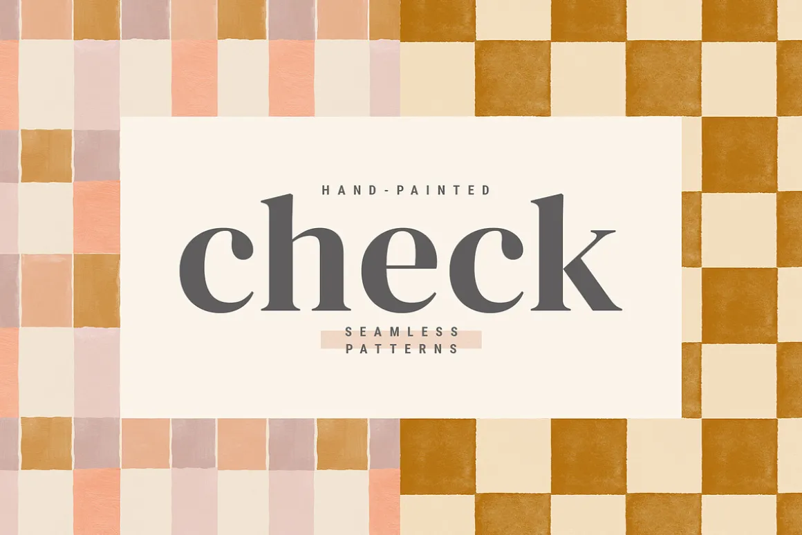Checkered Painted Seamless Patterns