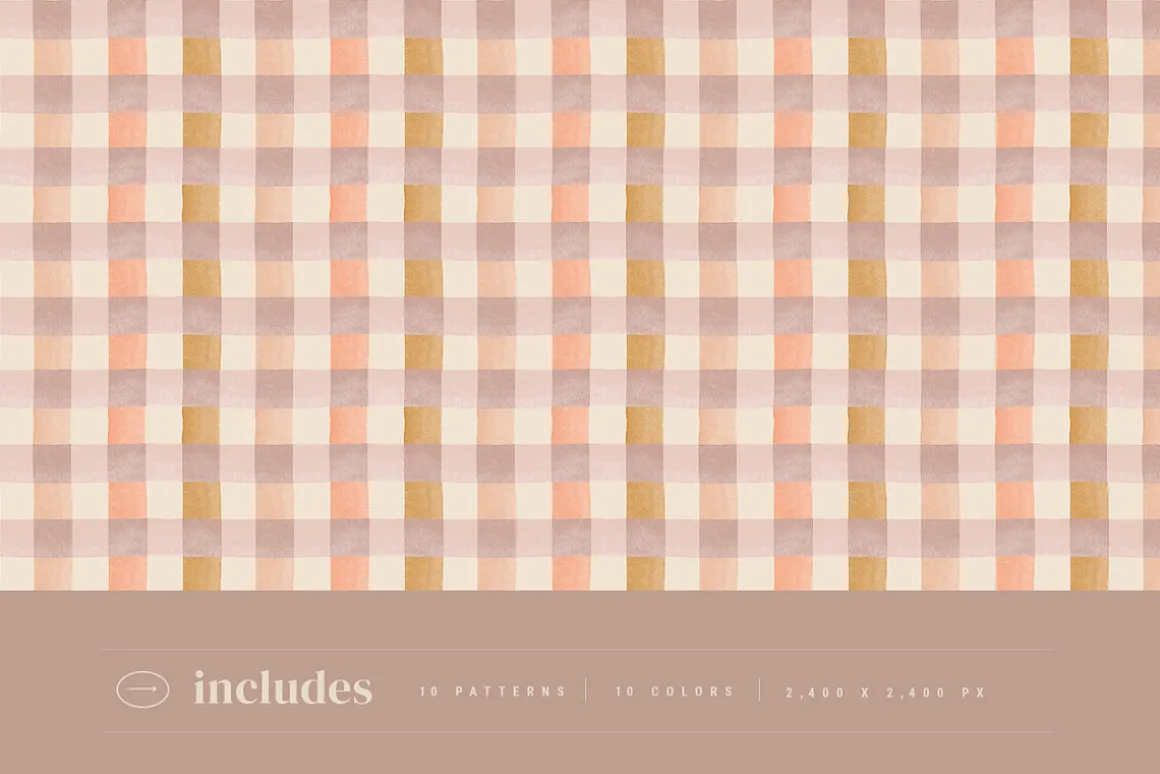 Checkered Painted Seamless Patterns