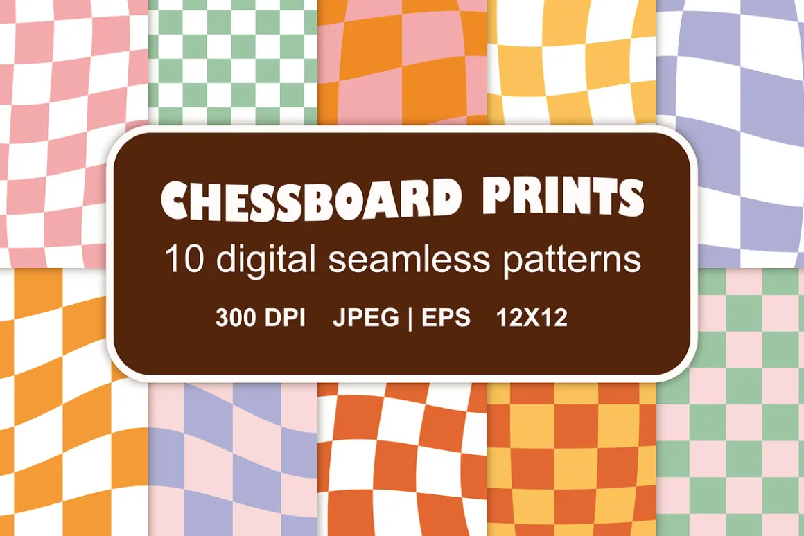 Chekered chessboard seamless pattern