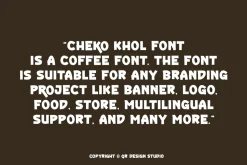 Cheko Khol - Coffee Shop Font