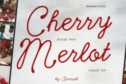 Cherry Merlot Vintage Ink Script