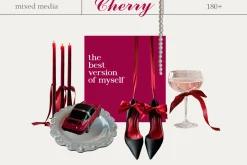 Cherry vibe Mixed media collage