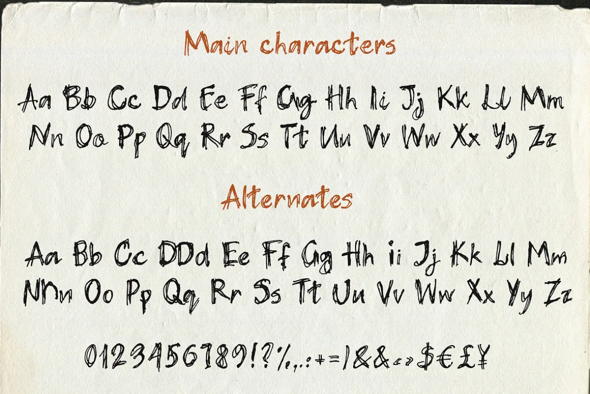 Chicken handwritten scribble font