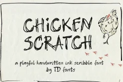 Chicken handwritten scribble font