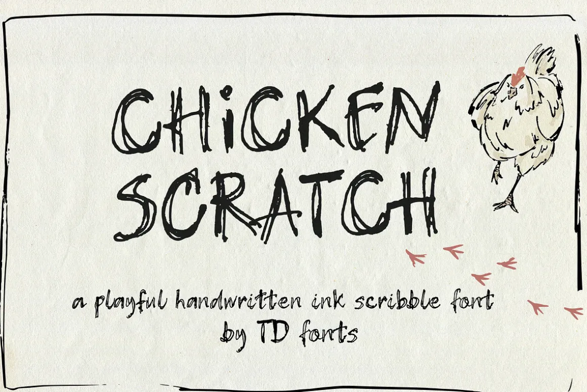 Chicken handwritten scribble font