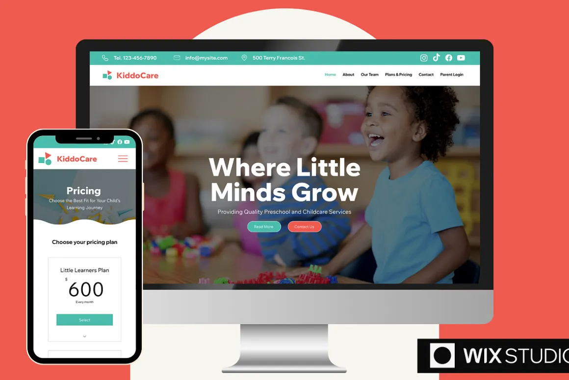 Childcare & Babysitting Wix Template