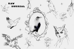 CHIMERA: Raw Surreal Line Art