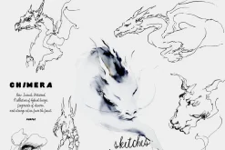 CHIMERA: Raw Surreal Line Art