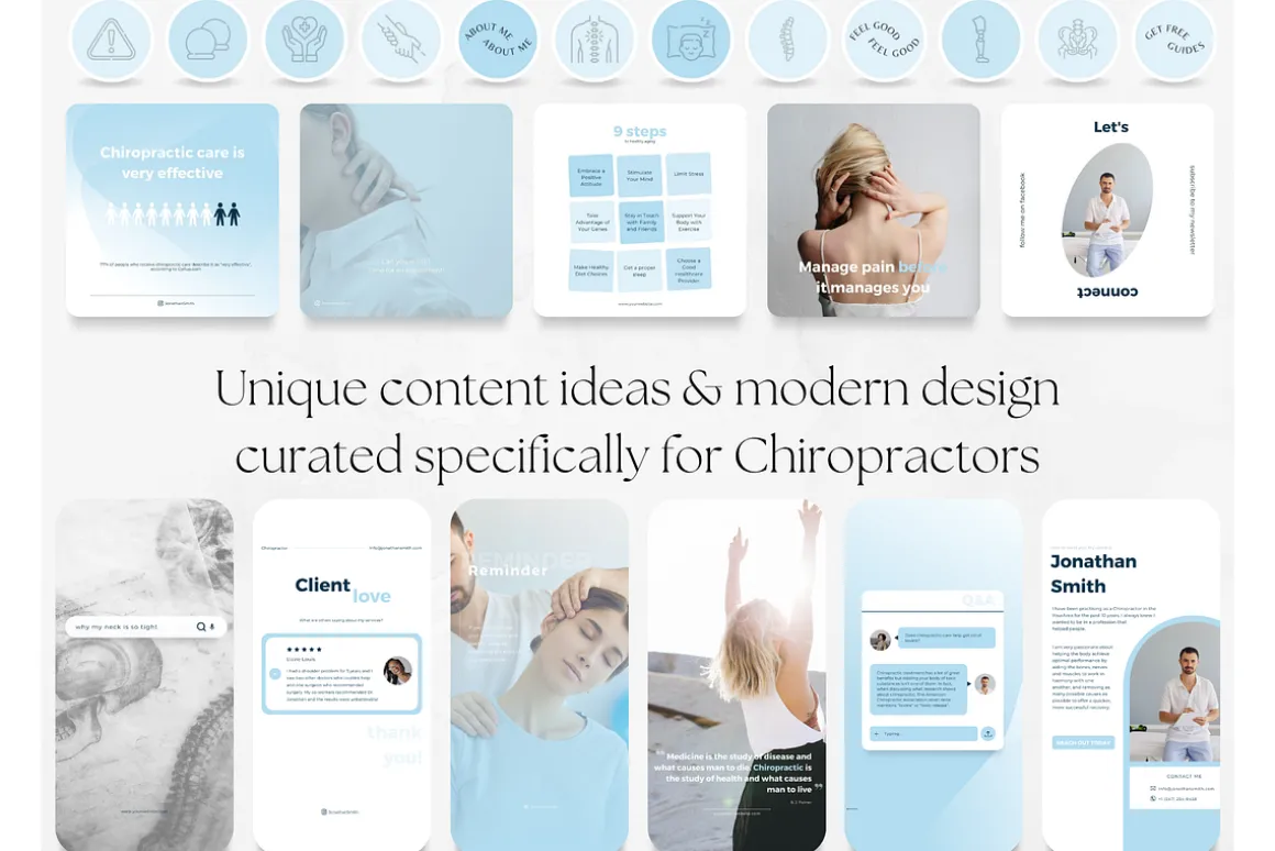 200 Chiropractor Social Media BUNDLE