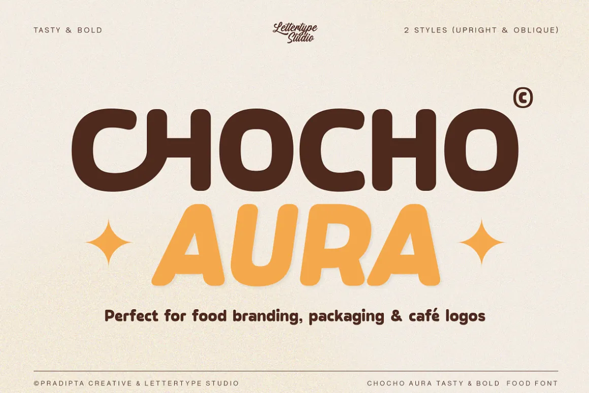 Chocho Aura – Tasty Bold Food Font