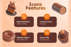 Chocolate Day 3D Icons