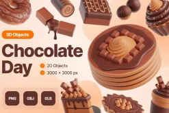 Chocolate Day 3D Icons